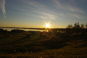 Coucher de soleil sur le lac Myvatn