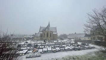 L'église de Rinxent sous la neige